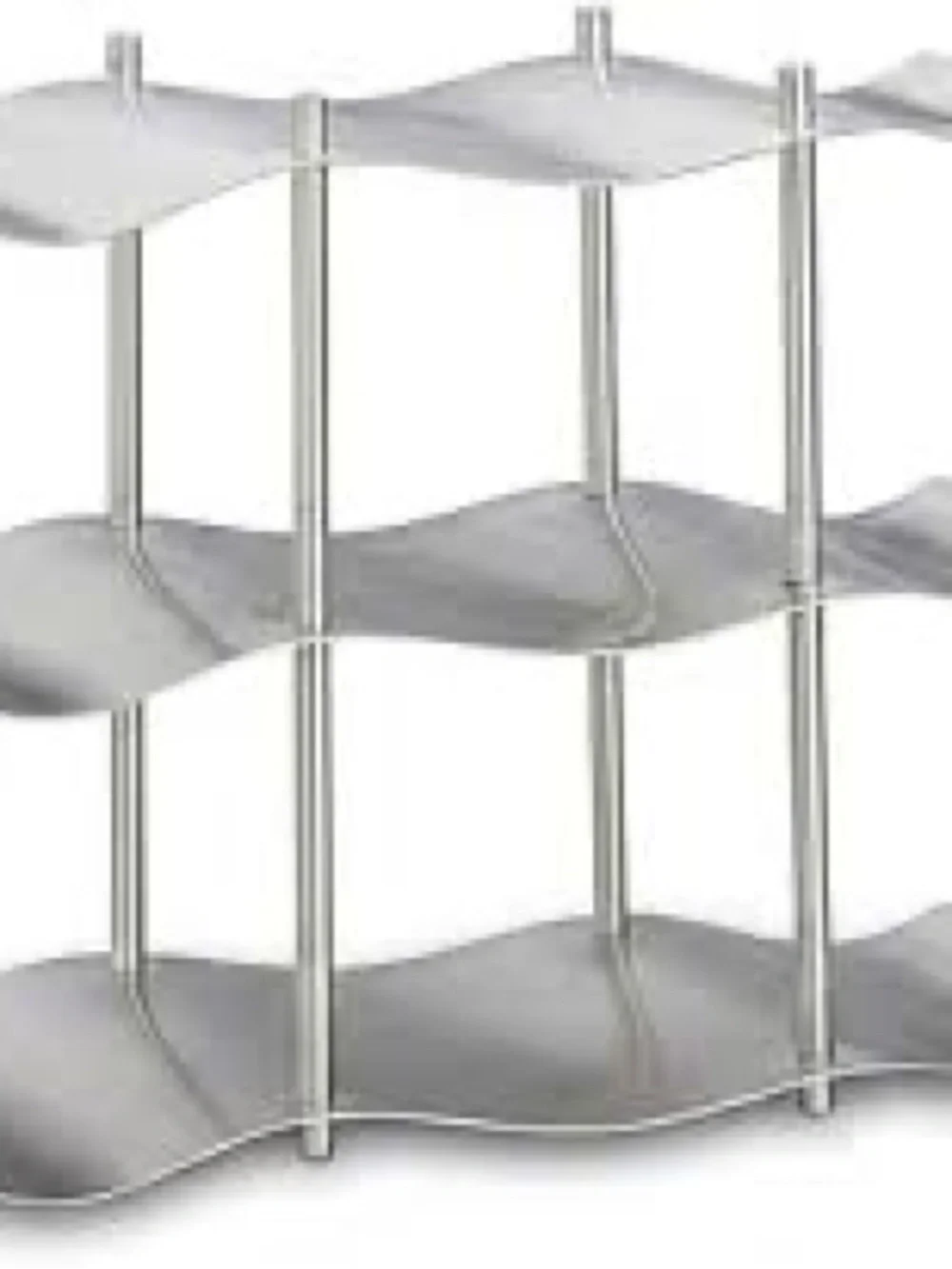 Stainless Steel 9 Wine Bottle Wavy Storage Rack
